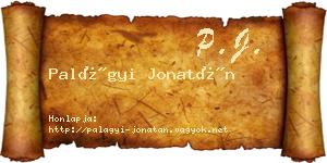 Palágyi Jonatán névjegykártya